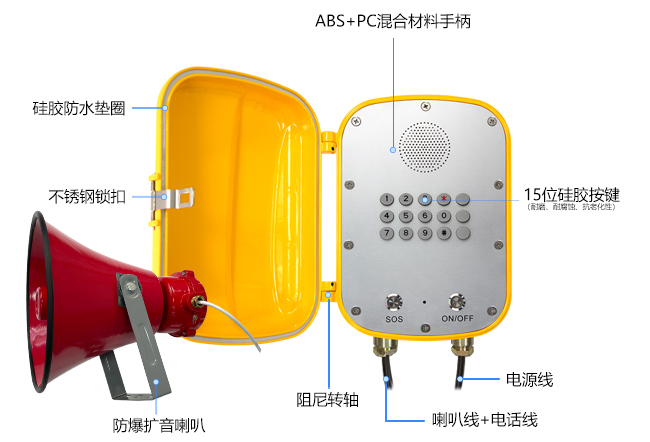 防爆免提擴音防水電話機(圖4)