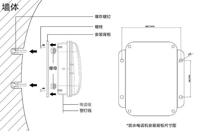 防爆免提聲光報(bào)警防水電話機(jī)(圖4)